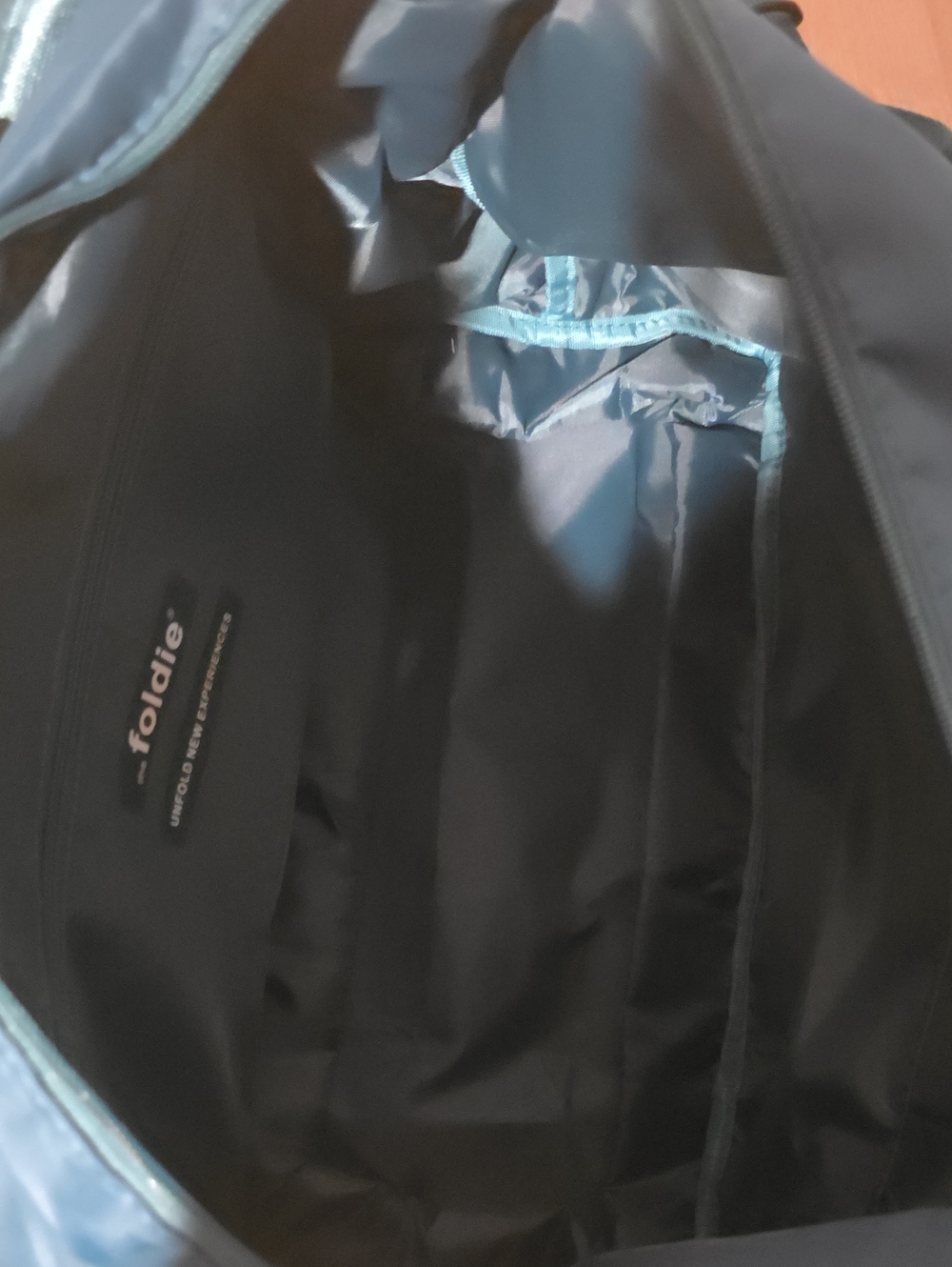 The Foldie Original Foldable Travel Bag Duffle - Teal Blue - Picture 13 of 13